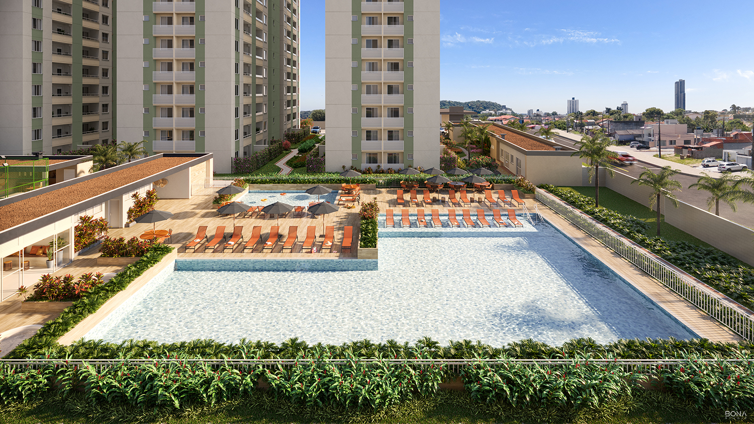 Tropicale Beach Club - Deck da Piscina